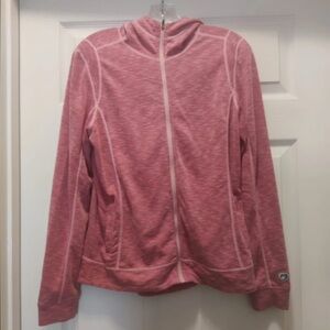 Kuhl Touch Full Zip Lightweight Hooded Jacket Pink Space Dye Sweater Size M